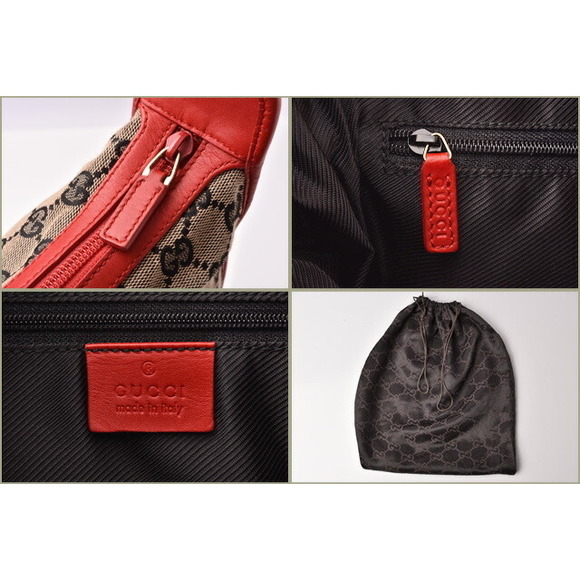 Gucci Shoulder Bag GG Blue Beige Red - Picture 9 of 11